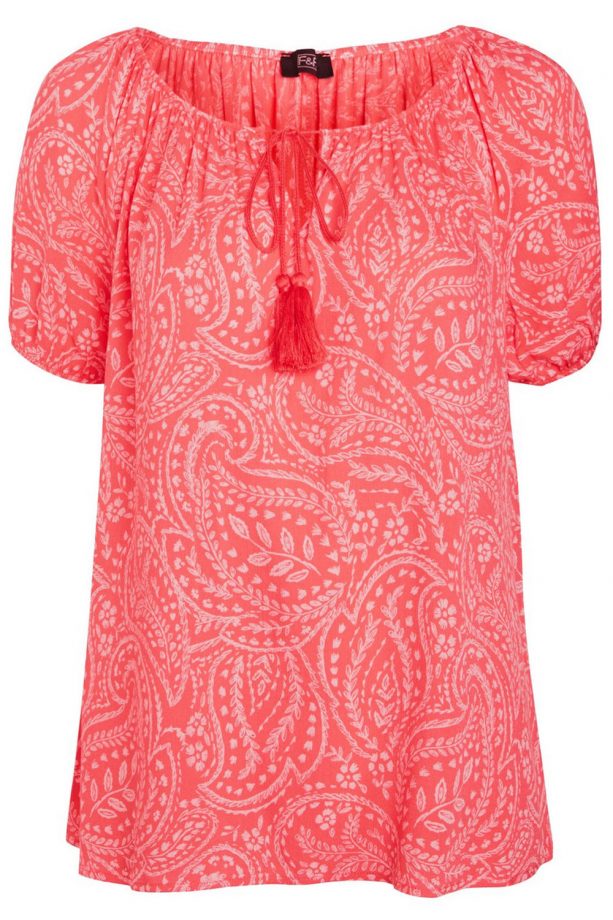 F&F Paisley Print Crinkle Blouse, £14