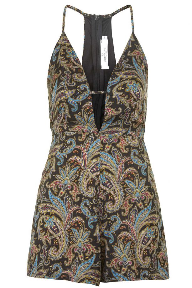Topshop Paisley Print Plunge Playsuit By Oh My Love, £39