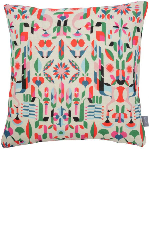 Malika Favre Heals Peacock Flower Cushion, £36