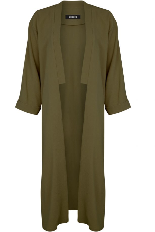 Missguided Khaki Duster Coat, £34.99