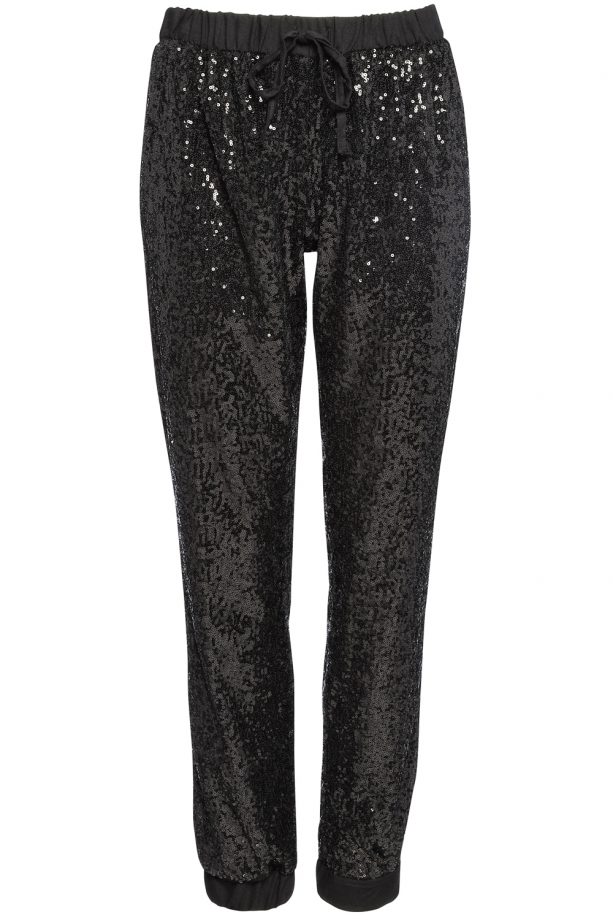 F&F Black Sequin Joggers, £25