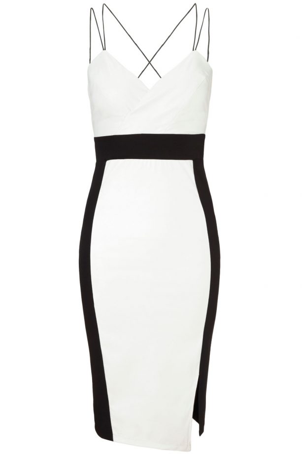 Lipsy Loves Michelle Keegan PU Trim Bodycon, £65