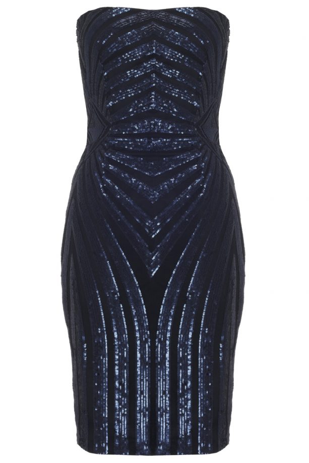 Lipsy Loves Michelle Keegan Sequin Bandeau Dress, £75