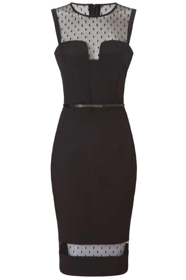 Lipsy Loves Michelle Keegan Belted Mesh Shift Dress, £70