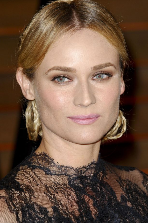 Diane Kruger Works A Braided Updo For The Oscars, 2014