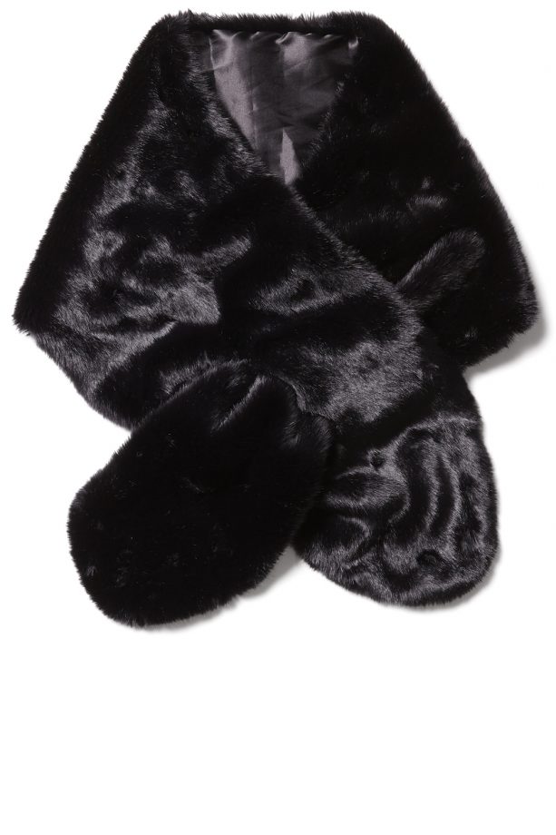 F&F Faux Fur Black Oversized Stole, £20