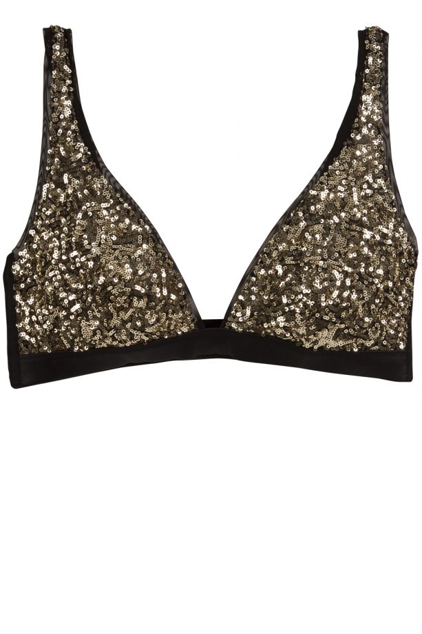 F&F Gold Sequin Bra, £15