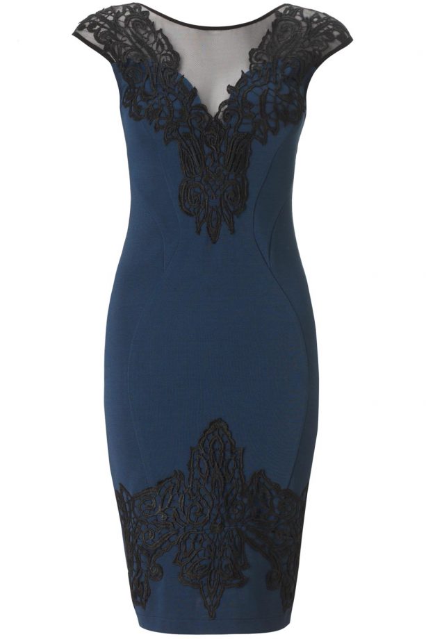 Lipsy Loves Michelle Keegan V Neck Lace Shift Dress, £70