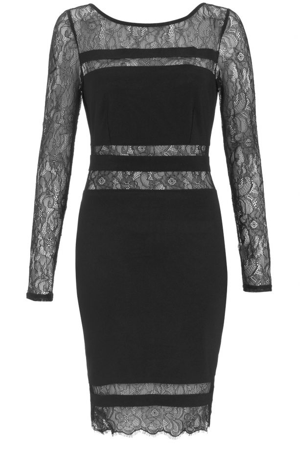 Lipsy Loves Michelle Keegan Lace Panel Bodycon Dress, £65
