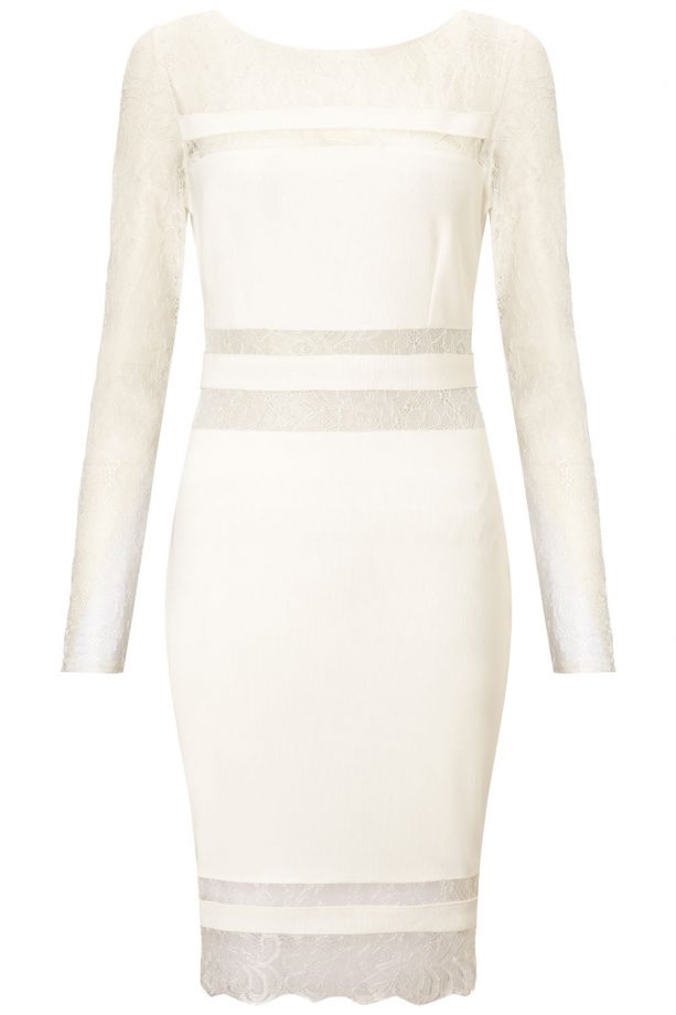 Lipsy Loves Michelle Keegan Lace Panel Bodycon Dress, £65