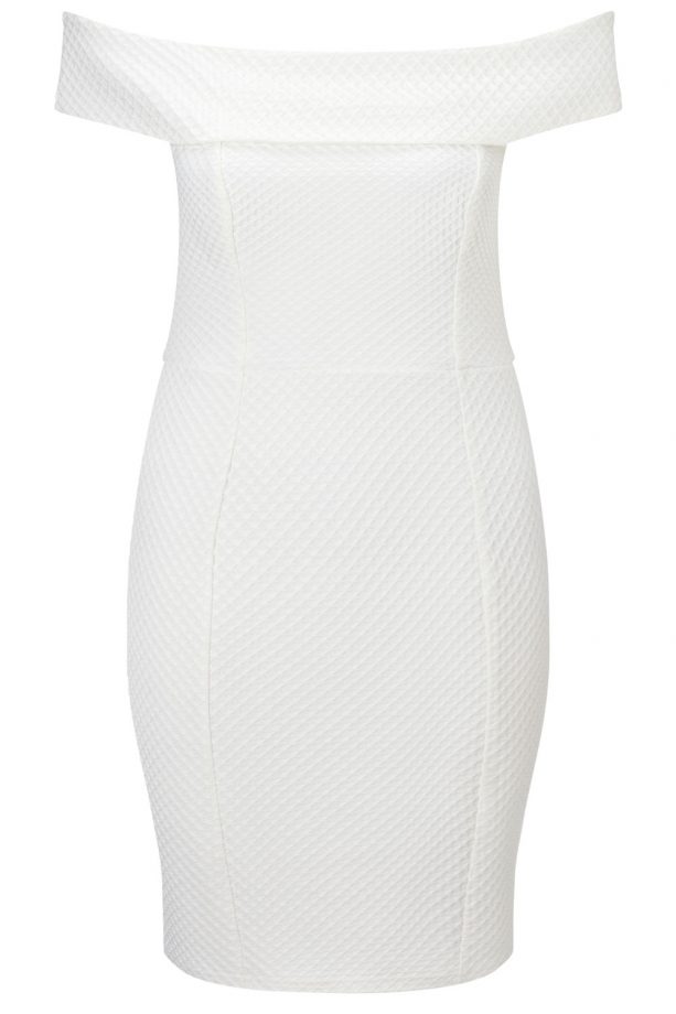 Lipsy Loves Michelle Keegan Textured Bardot Dress, £58