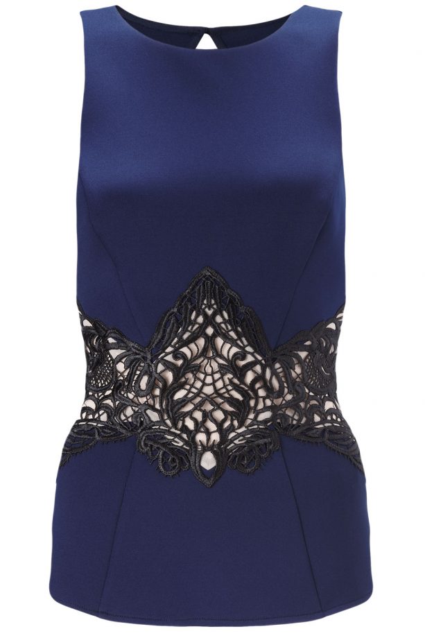 Lipsy Loves Michelle Keegan Applique Peplum Top, £45