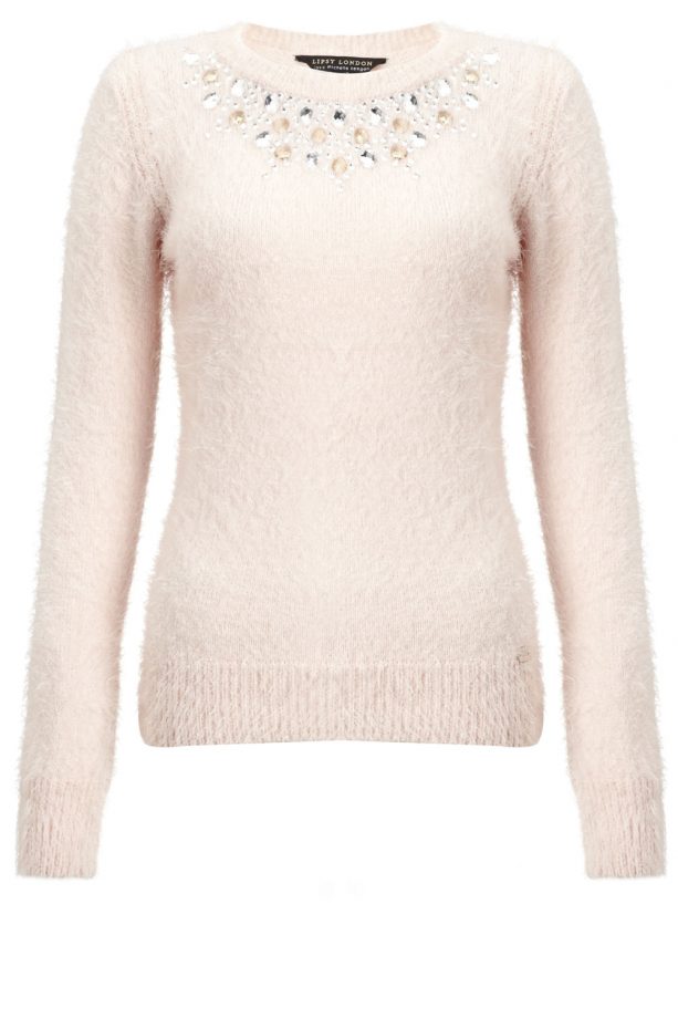 Lipsy Loves Michelle Keegan Jewel Detail Knit, £42