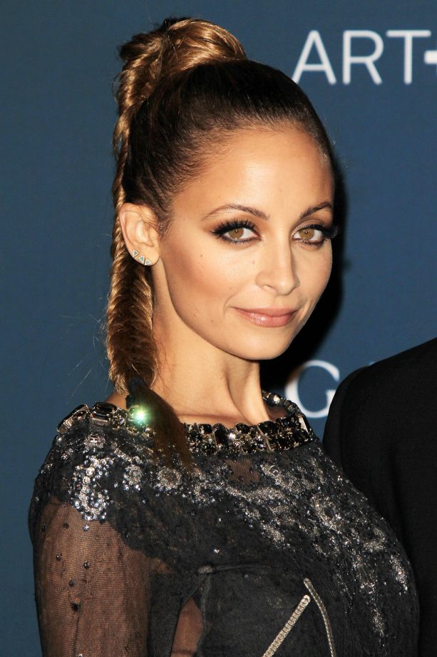 Nicole Richie Chooses A High Ponytail And Plaits For The LACMA Art and Film Gala, 2013