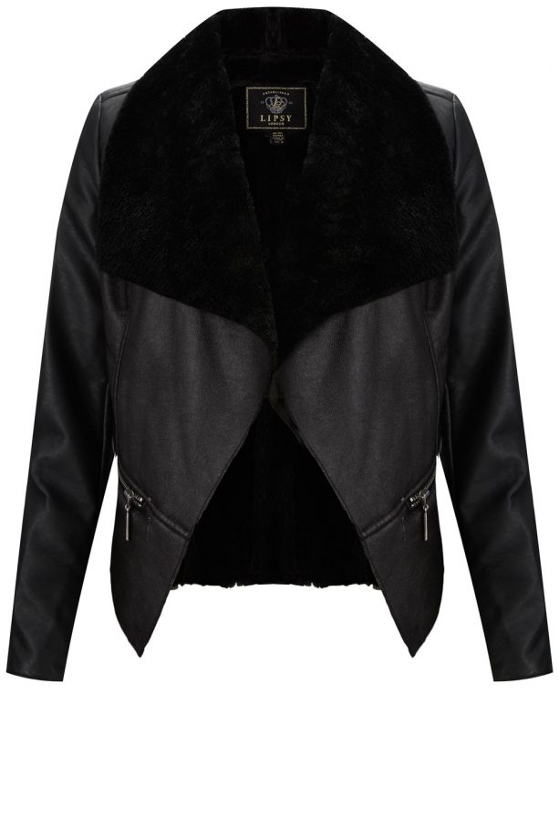 Lipsy Loves Michelle Keegan Waterfull PU Jacket, £65