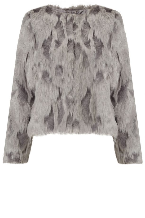 Lipsy Loves Michelle Keegan Faux Fur Jacquard Jacket, £85