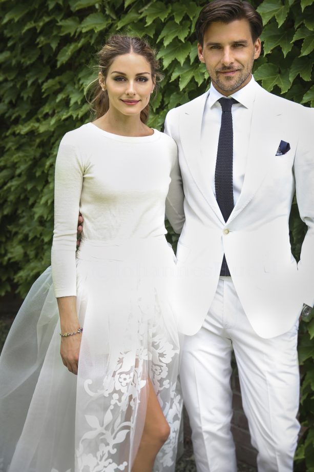 Olivia Palermo Stunned In A Carolina Herrera Two Piece For Her Wedding Day