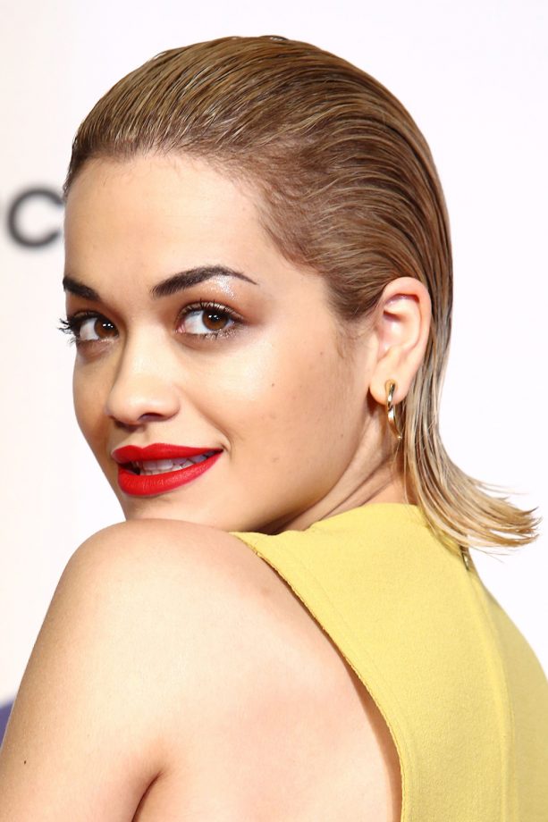 Rita Ora Wears A Slick Hairstyle for the Capital FM Jingle Bell Ball The O2 Arena, 2012