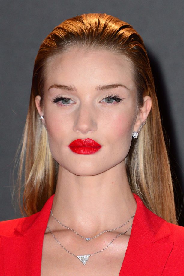 Rosie Huntington-Whiteley Tries Wet Look Chic for the British Fashion Awards, 2013