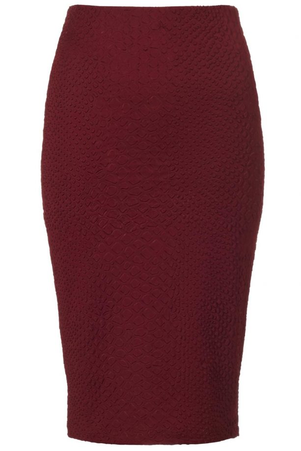 Lipsy Loves Michelle Keegan Embossed Pencil Skirt, £35