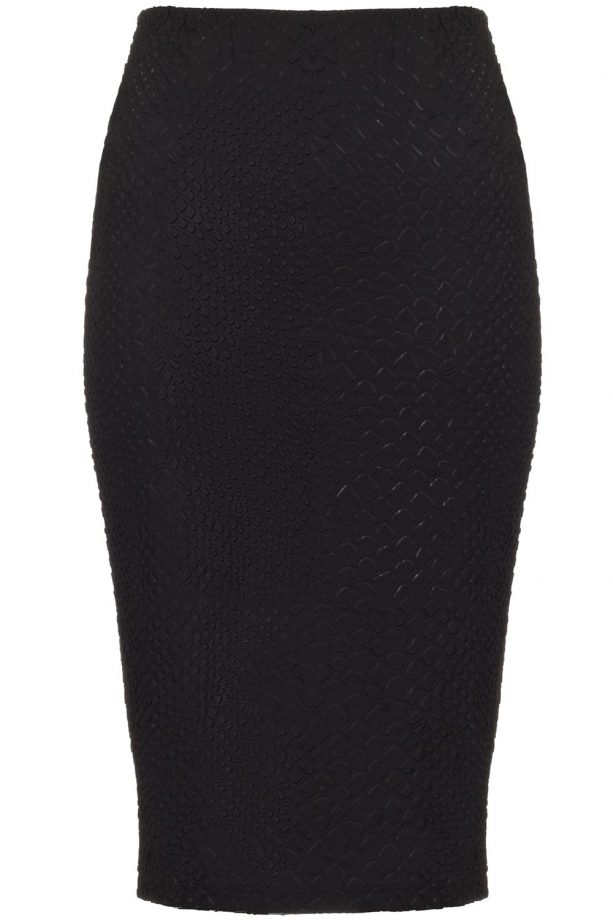 Lipsy Loves Michelle Keegan Embossed Pencil Skirt, £35