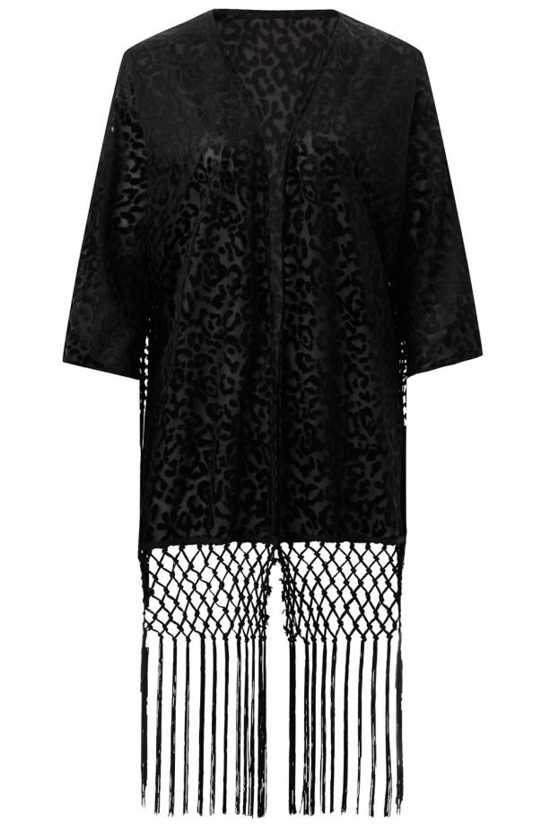 Lipsy Loves Michelle Keegan Fringe Kimono, £45