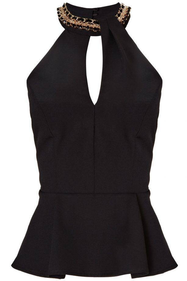 Lipsy Loves Michelle Keegan Trim Peplum Top, £45