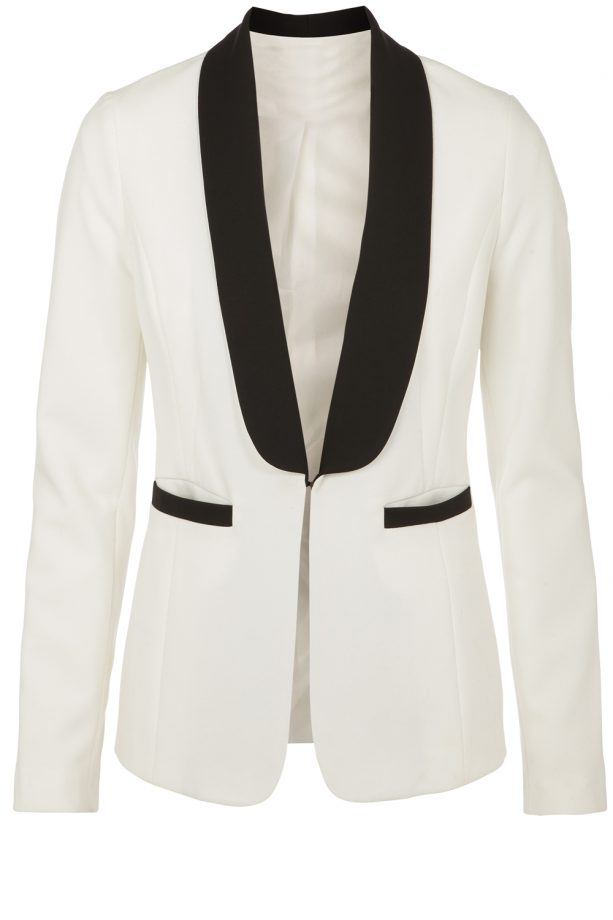 F&F White Contrast Tuxedo Blazer, £32