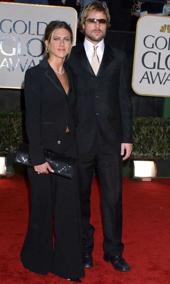 Jennifer Aniston And Brad Pitt At The Golden Globe Awards, 2001