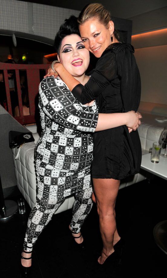 Kate Moss And Beth Ditto At Beth Ditto's Evans Clothing Range Launch Party, 2009
