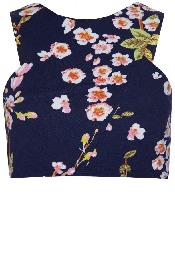 Primark Floral Cut Out Crop Top, £10