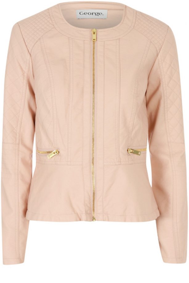 George Peplum Leather Look Jacket, £30