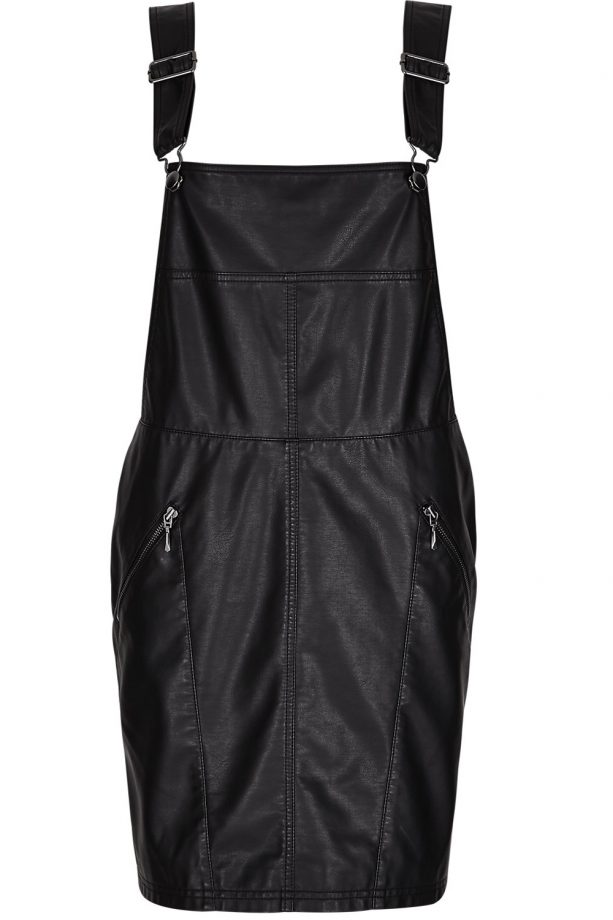 M&S Faux Leather Pinafore Dress, £30.79