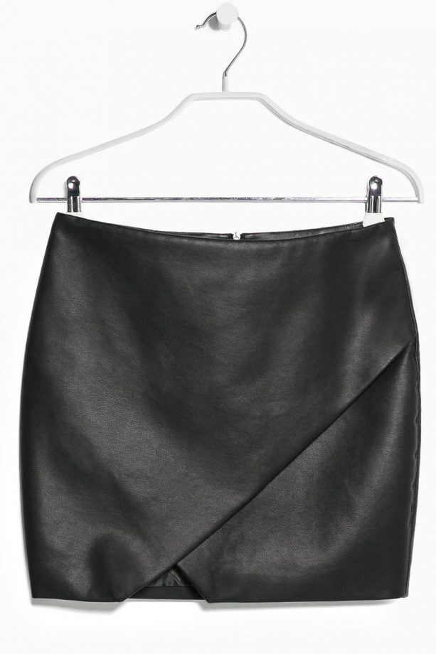 Mango Faux Leather Origami Skirt, £29.99