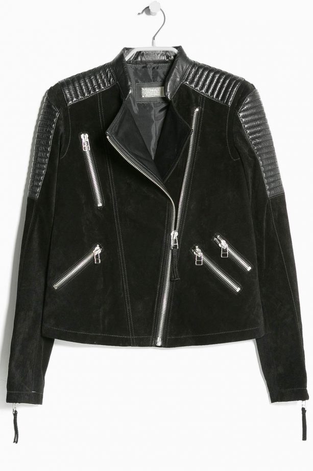 Mango Mixed Leather Jacket, £119.99