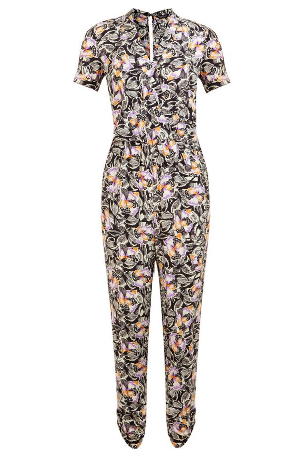 Miss Selfridge Dark Floral Wrap Jumpsuit, £45