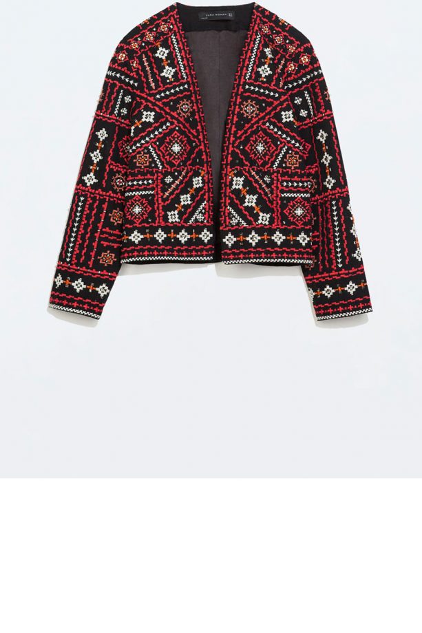 Zara Embroidered Jacket, £79.99