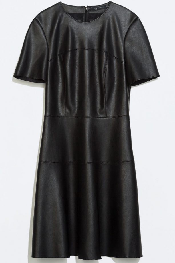 Zara Faux Leather Dress, £45.99