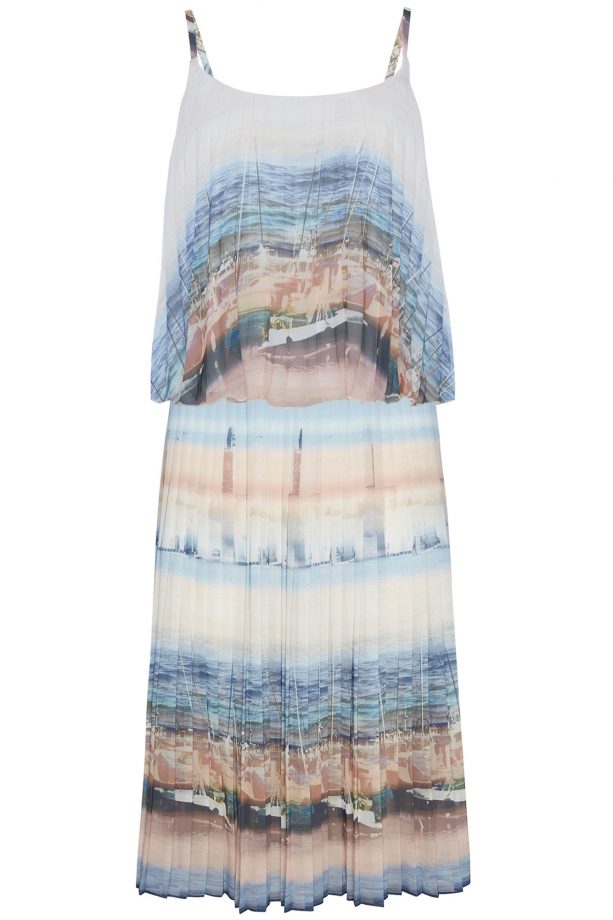 Primark Boat Sea Pleated Dress
