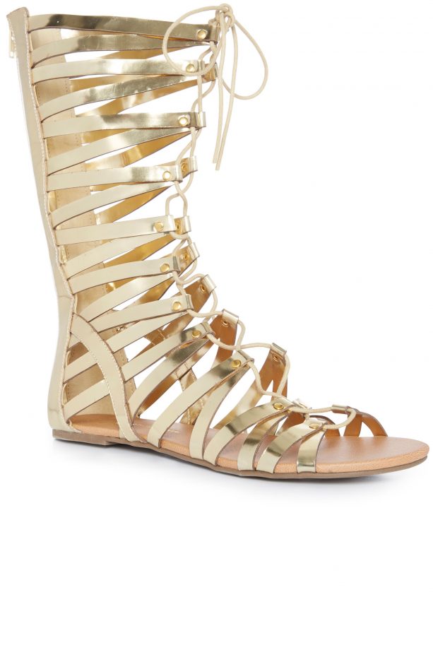 Primark Gold Long Gladiator Boot
