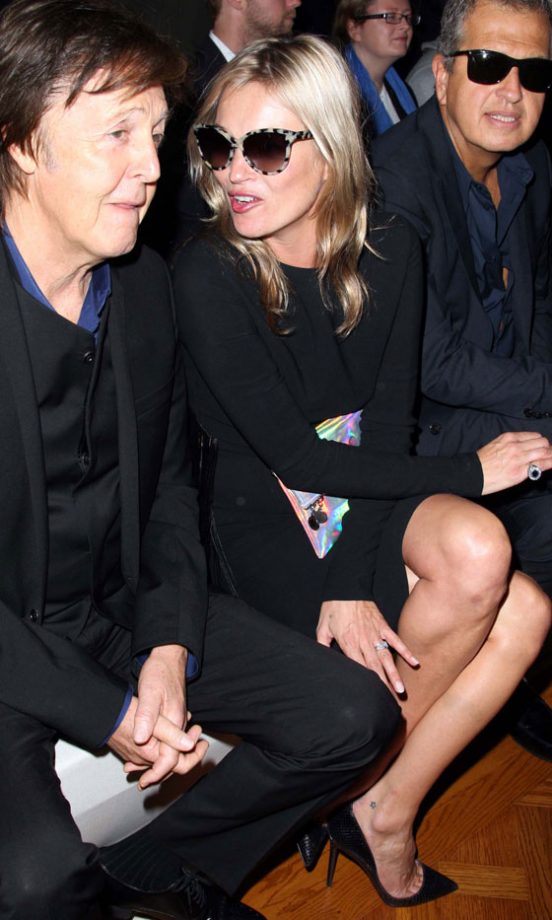 Kate Moss And Paul McCartney At Paris Fashion Week, 2012