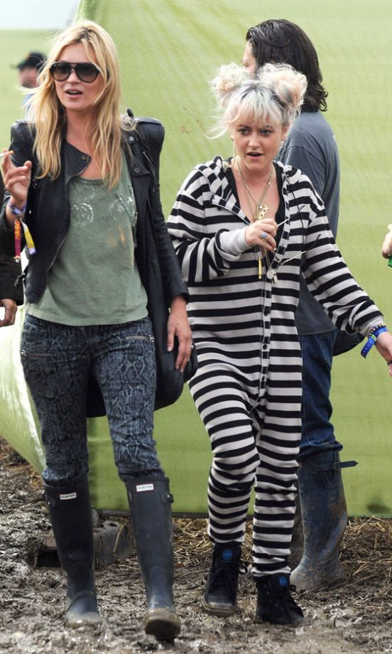 Kate Moss And Jaime Winstone At Glastonbury Festival, 2011