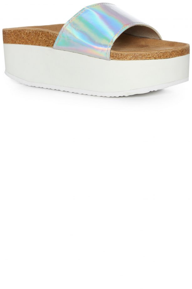 Primark Reflective Platform Slider Sandals