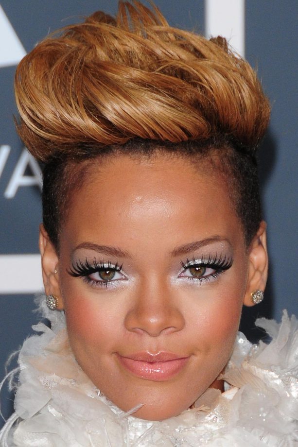 Rihanna Teams Her Undercut With A Wavey Quiff At The Grammys, 2010