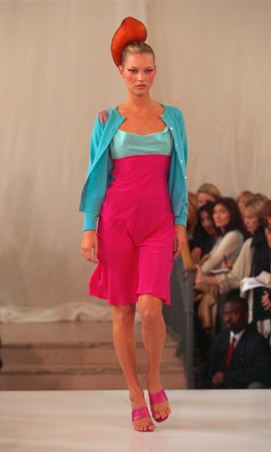 Kate Moss Modelling At London Fashion Week, 1997