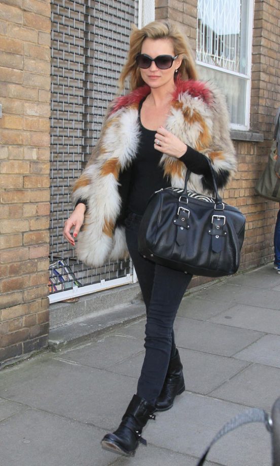 Kate Moss Wearing A Fur Coat By Isabel Marant, 2011