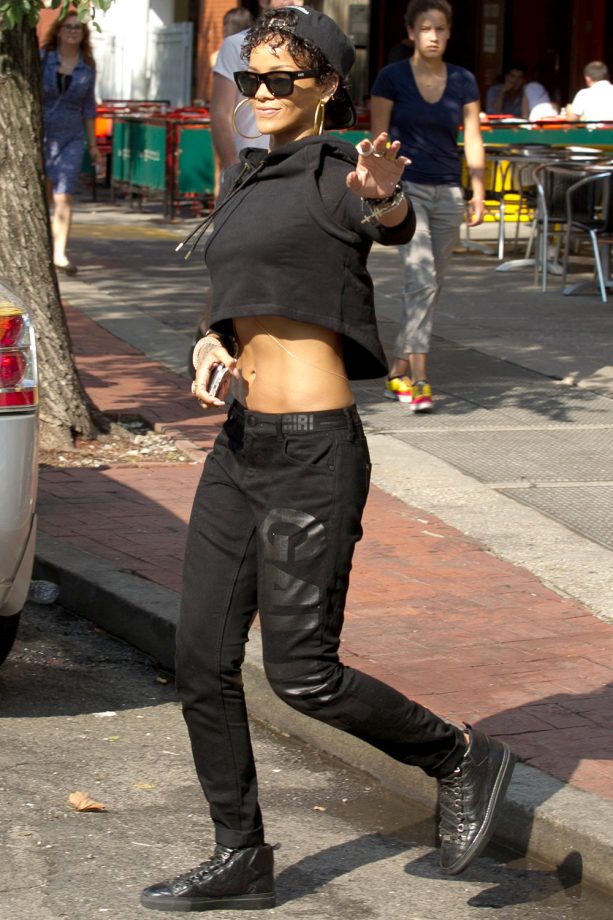Rihanna Wearing Her River Island Range Out And About In New York, 2013