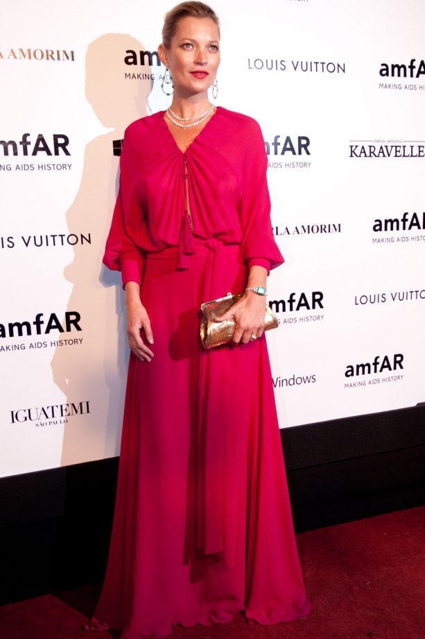 Kate Moss Does Sultry Glam At AmfAR Inspiration Gala Benefit, 2014