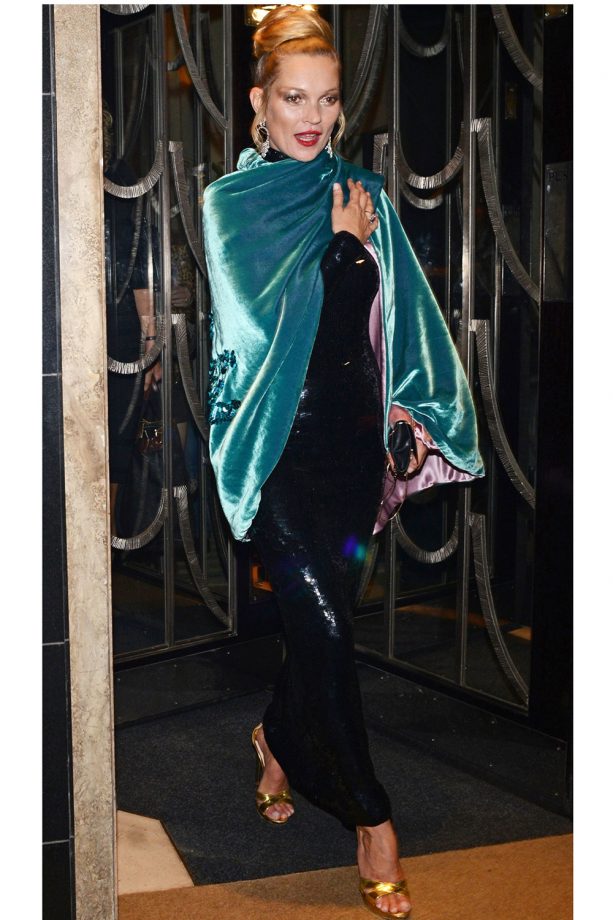 Kate Moss Leaving Claridges Hotel, 2014