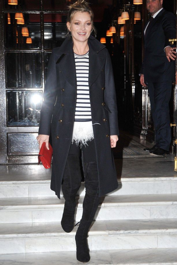 Kate Moss Goes Noutical In Paris, 2014